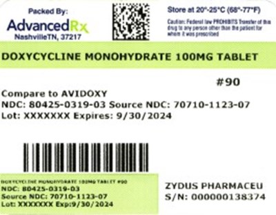 Label 3 (Doxycycline Monohydrate 100mg 80425 0319 03)